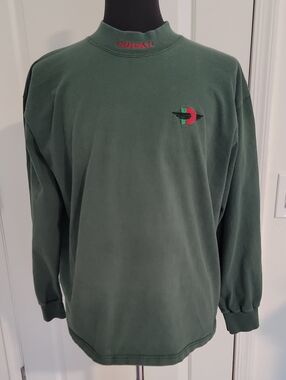 Ducati Forest Green Long Sleeve Mockneck Shirt